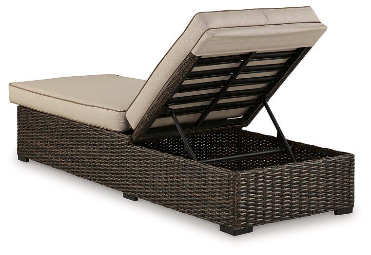 Coastline Bay Outdoor Chaise Lounge with Cushion - Tony’s Furniture Store & Linen (GA) - Multi Location