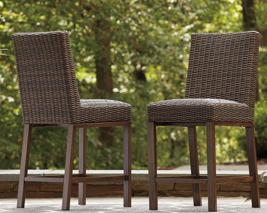 Paradise Trail Outdoor Counter Height Dining Table with 4 Barstools - Tony’s Furniture Store & Linen (GA) - Multi Location