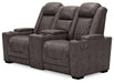 HyllMont Power Reclining Loveseat with Console - Tony’s Furniture Store & Linen (GA) - Multi Location