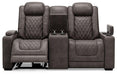 HyllMont Power Reclining Loveseat with Console - Tony’s Furniture Store & Linen (GA) - Multi Location