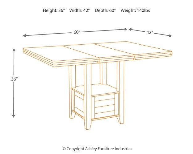 Haddigan Counter Height Dining Extension Table - Tony’s Furniture Store & Linen (GA) - Multi Location