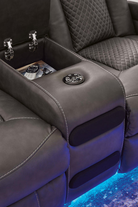 Fyne-Dyme Power Reclining Loveseat with Console - Tony’s Furniture Store & Linen (GA) - Multi Location