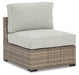 Calworth Outdoor Armless Chair with Cushion (Set of 2) - Tony’s Furniture Store & Linen (GA) - Multi Location