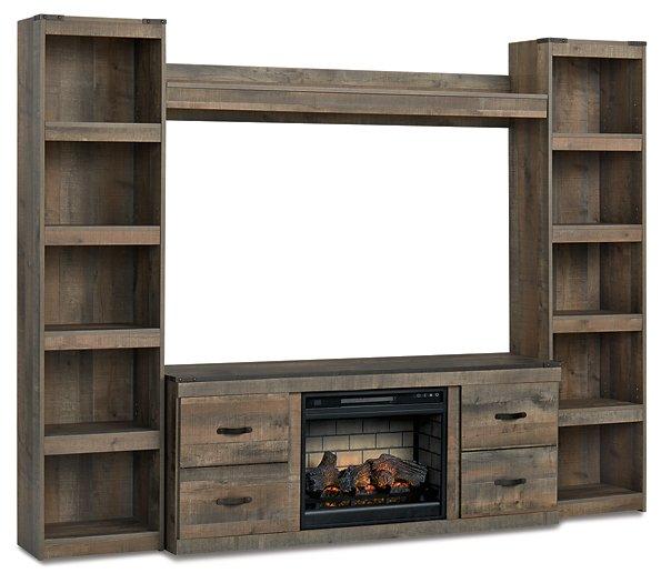 Trinell 4-Piece Entertainment Center with Electric Fireplace - Tony’s Furniture Store & Linen (GA) - Multi Location