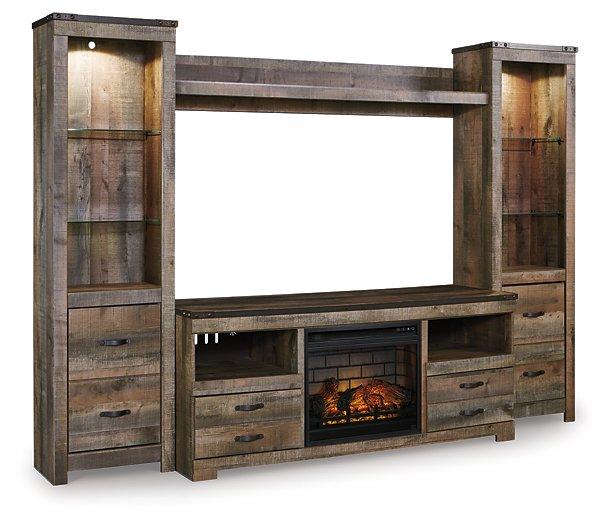 Trinell 4-Piece Entertainment Center with Electric Fireplace - Tony’s Furniture Store & Linen (GA) - Multi Location