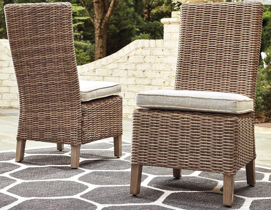 Beachcroft Outdoor Side Chair with Cushion (Set of 2) - Tony’s Furniture Store & Linen (GA) - Multi Location