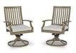 Rainier Ranch Outdoor Swivel Chair with Cushion (Set of 2) - Tony’s Furniture Store & Linen (GA) - Multi Location