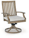 Rainier Ranch Outdoor Swivel Chair with Cushion (Set of 2) - Tony’s Furniture Store & Linen (GA) - Multi Location