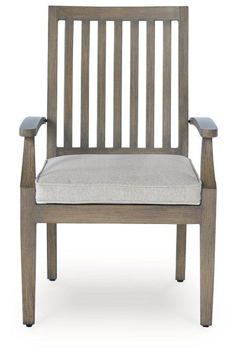 Rainier Ranch Outdoor Arm Chair with Cushion (Set of 2) - Tony’s Furniture Store & Linen (GA) - Multi Location
