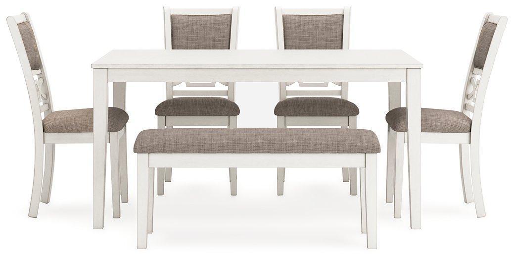 Erinberg Dining Table and 4 Chairs and Bench (Set of 6) - Tony’s Furniture Store & Linen (GA) - Multi Location