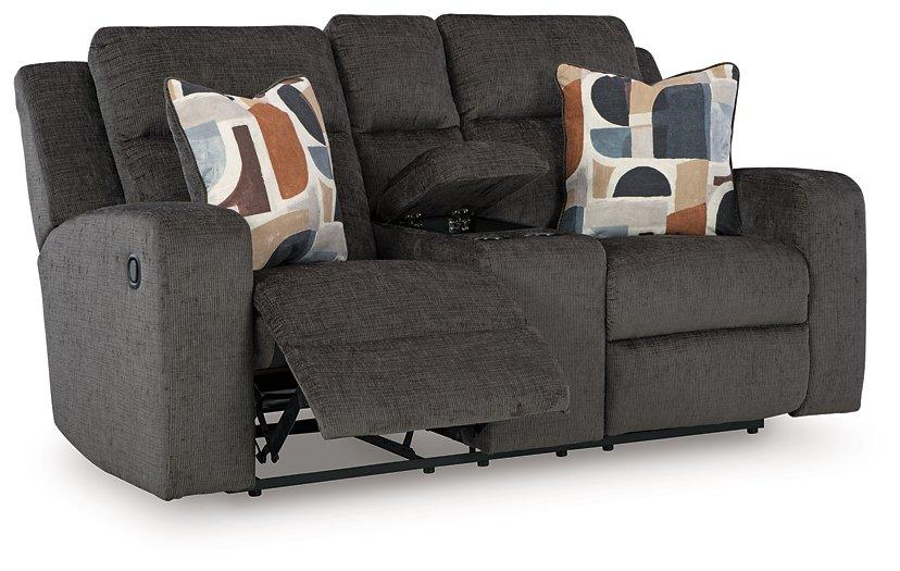 Kanlow Reclining Loveseat with Console - Tony’s Furniture Store & Linen (GA) - Multi Location