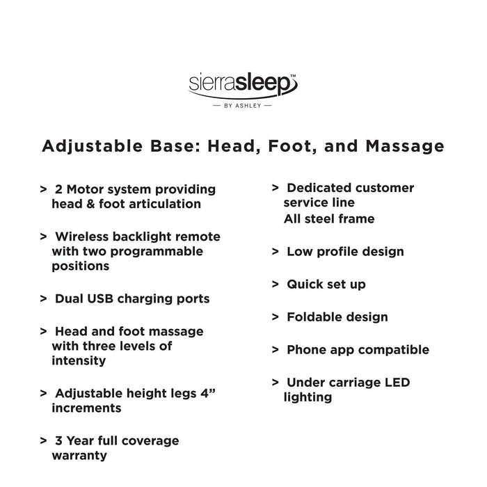 Head-Foot Model Better Adjustable Base - Tony’s Furniture Store & Linen (GA) - Multi Location