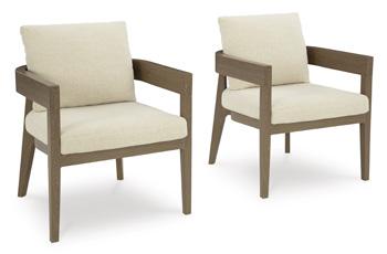 Serene Bay Outdoor Dining Arm Chair with Cushion (Set of 2) - Tony’s Furniture Store & Linen (GA) - Multi Location