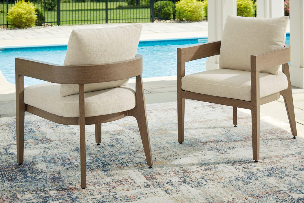 Serene Bay Outdoor Dining Arm Chair with Cushion (Set of 2) - Tony’s Furniture Store & Linen (GA) - Multi Location