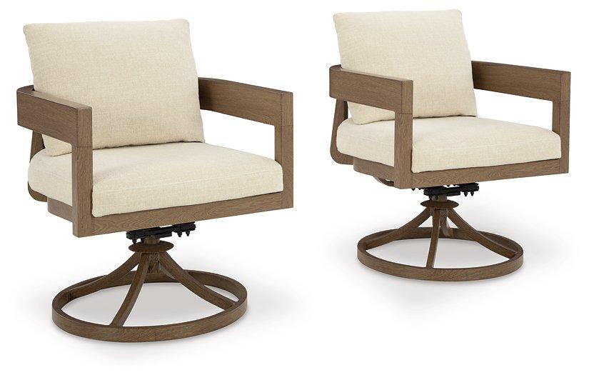 Serene Bay Outdoor Swivel Dining Chair with Cushion (Set of 2) - Tony’s Furniture Store & Linen (GA) - Multi Location