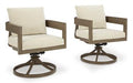 Serene Bay Outdoor Swivel Dining Chair with Cushion (Set of 2) - Tony’s Furniture Store & Linen (GA) - Multi Location