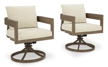Serene Bay Outdoor Swivel Dining Chair with Cushion (Set of 2) - Tony’s Furniture Store & Linen (GA) - Multi Location