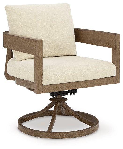 Serene Bay Outdoor Swivel Dining Chair with Cushion (Set of 2) - Tony’s Furniture Store & Linen (GA) - Multi Location