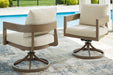 Serene Bay Outdoor Swivel Dining Chair with Cushion (Set of 2) - Tony’s Furniture Store & Linen (GA) - Multi Location