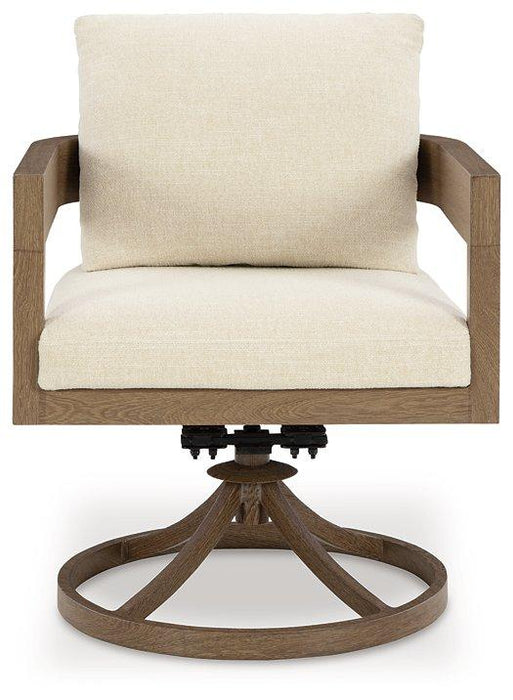 Serene Bay Outdoor Swivel Dining Chair with Cushion (Set of 2) - Tony’s Furniture Store & Linen (GA) - Multi Location