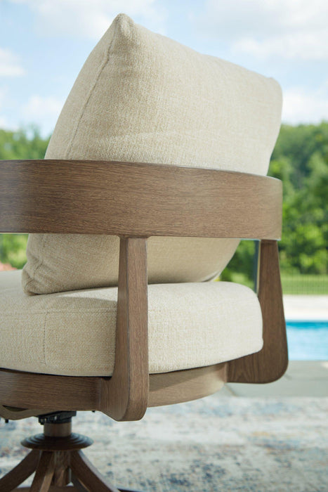 Serene Bay Outdoor Swivel Dining Chair with Cushion (Set of 2) - Tony’s Furniture Store & Linen (GA) - Multi Location