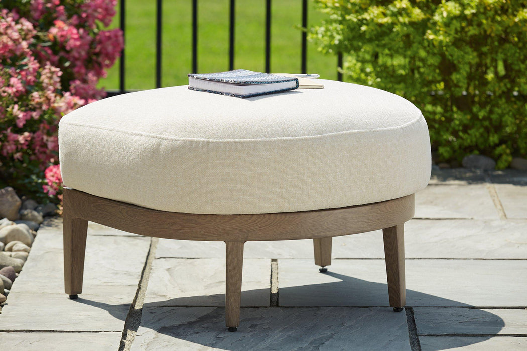 Serene Bay Outdoor Ottoman with Cushion - Tony’s Furniture Store & Linen (GA) - Multi Location