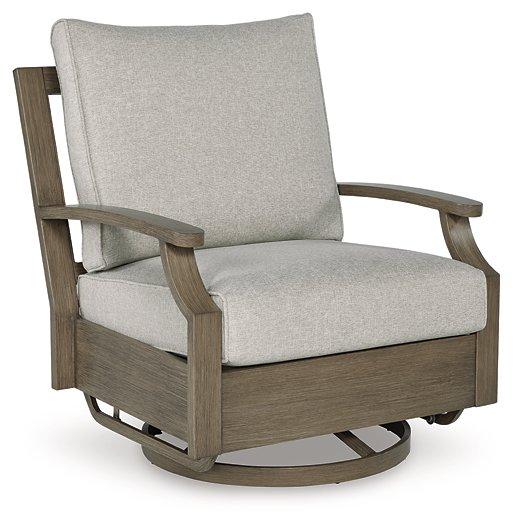 Rainier Ranch Outdoor Swivel Glider Chair with Cushion - Tony’s Furniture Store & Linen (GA) - Multi Location