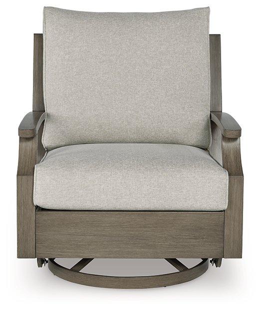 Rainier Ranch Outdoor Swivel Glider Chair with Cushion - Tony’s Furniture Store & Linen (GA) - Multi Location