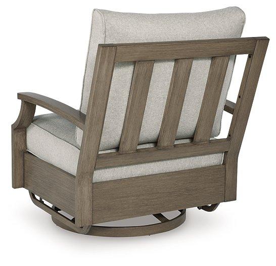 Rainier Ranch Outdoor Swivel Glider Chair with Cushion - Tony’s Furniture Store & Linen (GA) - Multi Location
