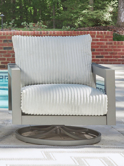 Hurley Park Outdoor Swivel Chair with Cushion - Tony’s Furniture Store & Linen (GA) - Multi Location