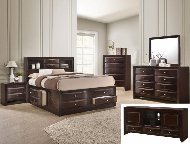 EMILY Q CAPTAINS BED HB/FB D.CHERRY - Tony’s Furniture Store & Linen (GA) - Multi Location
