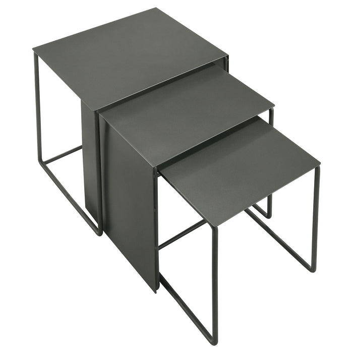 Imez 3-piece Rectangular Metal Nesting Table Grey - Tony’s Furniture Store & Linen (GA) - Multi Location