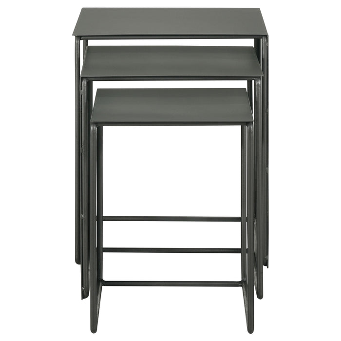 Imez 3-piece Rectangular Metal Nesting Table Grey - Tony’s Furniture Store & Linen (GA) - Multi Location