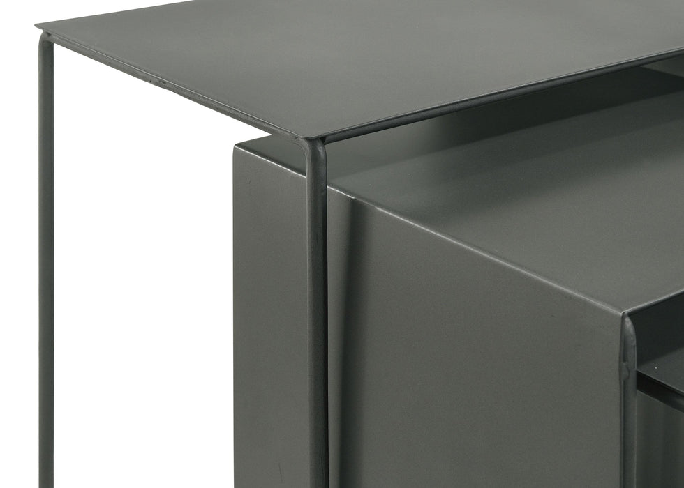 Imez 3-piece Rectangular Metal Nesting Table Grey - Tony’s Furniture Store & Linen (GA) - Multi Location