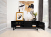 Marsden 2-door Wood 70" TV Stand Charcoal Black - Tony’s Furniture Store & Linen (GA) - Multi Location