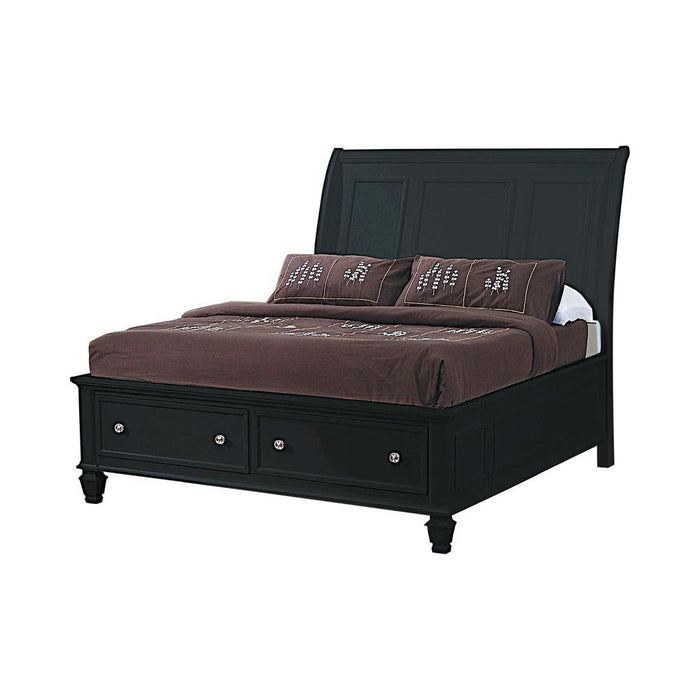 Sandy Beach Eastern King Storage Sleigh Bed Black - Tony’s Furniture Store & Linen (GA) - Multi Location