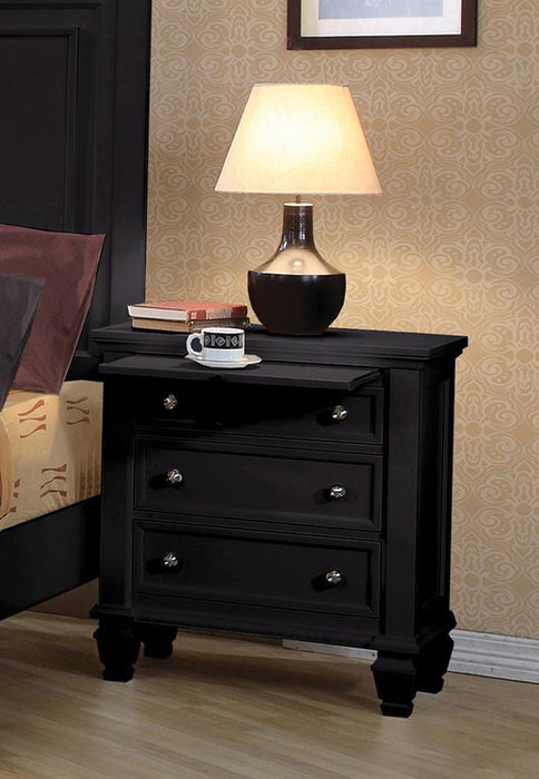 Sandy Beach 3-drawer Nightstand Black - Tony’s Furniture Store & Linen (GA) - Multi Location