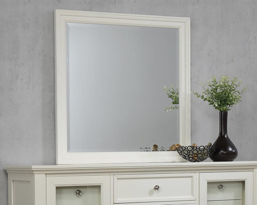Sandy Beach Rectangular Dresser Mirror Cream White - Tony’s Furniture Store & Linen (GA) - Multi Location