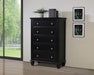 Sandy Beach 5-drawer Chest Black - Tony’s Furniture Store & Linen (GA) - Multi Location