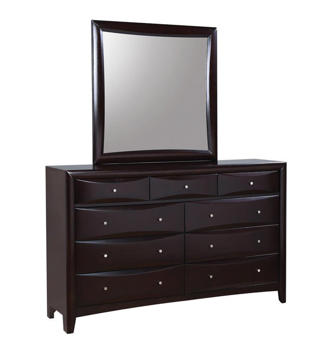 Phoenix Square Dresser Mirror Deep Cappuccino - Tony’s Furniture Store & Linen (GA) - Multi Location