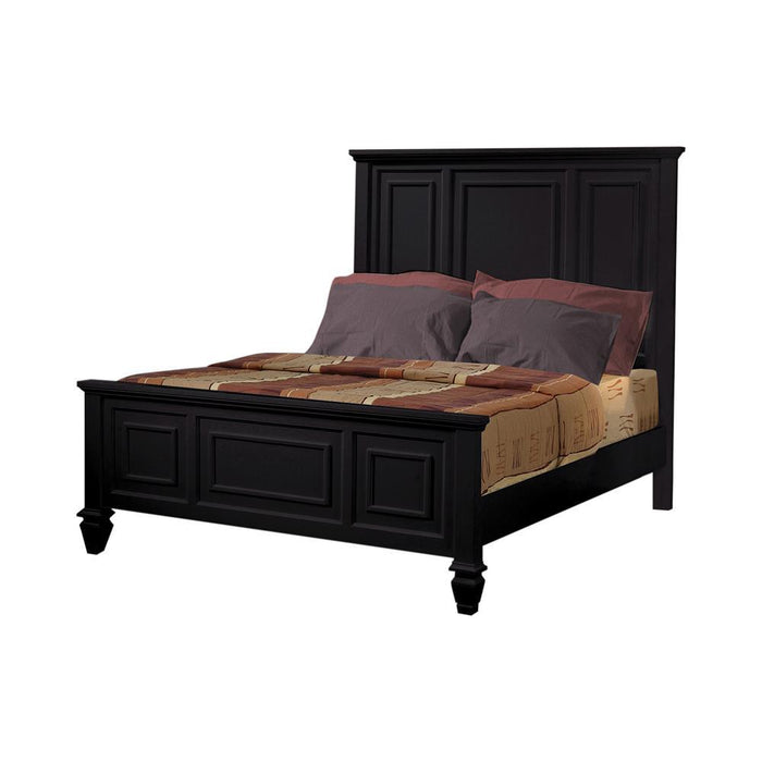 Sandy Beach Eastern King Panel Bed with High Headboard Black - Tony’s Furniture Store & Linen (GA) - Multi Location
