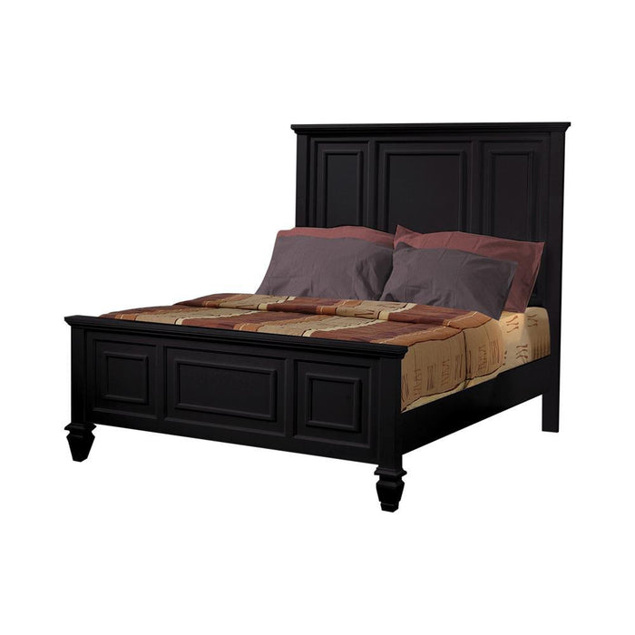 Sandy Beach Queen Panel Bed with High Headboard Black - Tony’s Furniture Store & Linen (GA) - Multi Location