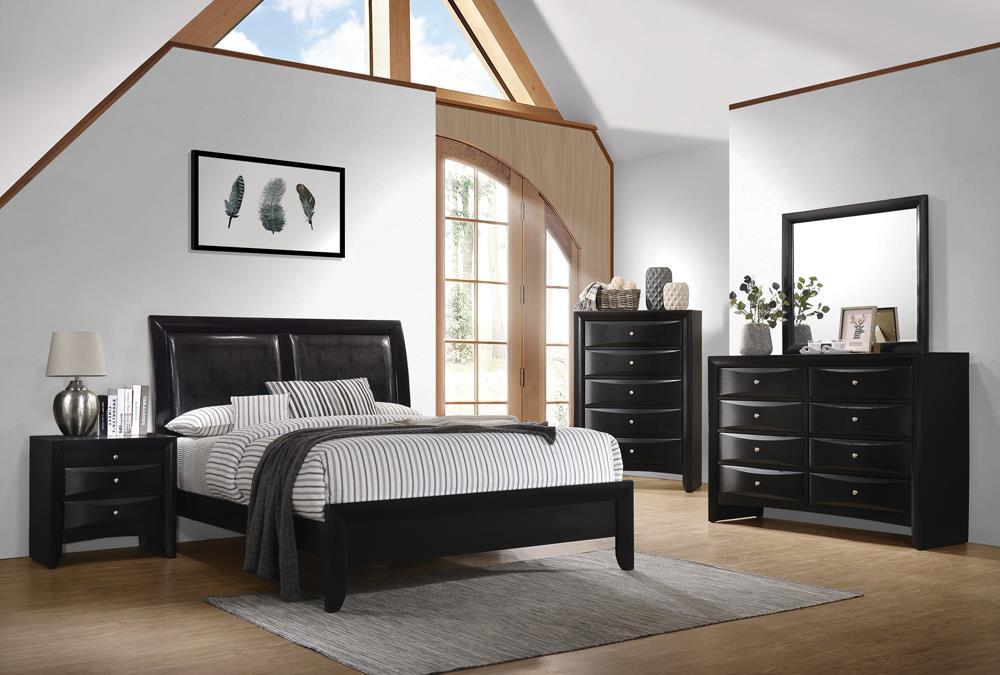 Briana Eastern King Upholstered Panel Bed Black - Tony’s Furniture Store & Linen (GA) - Multi Location
