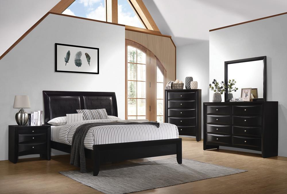Briana Queen Upholstered Panel Bed Black - Tony’s Furniture Store & Linen (GA) - Multi Location