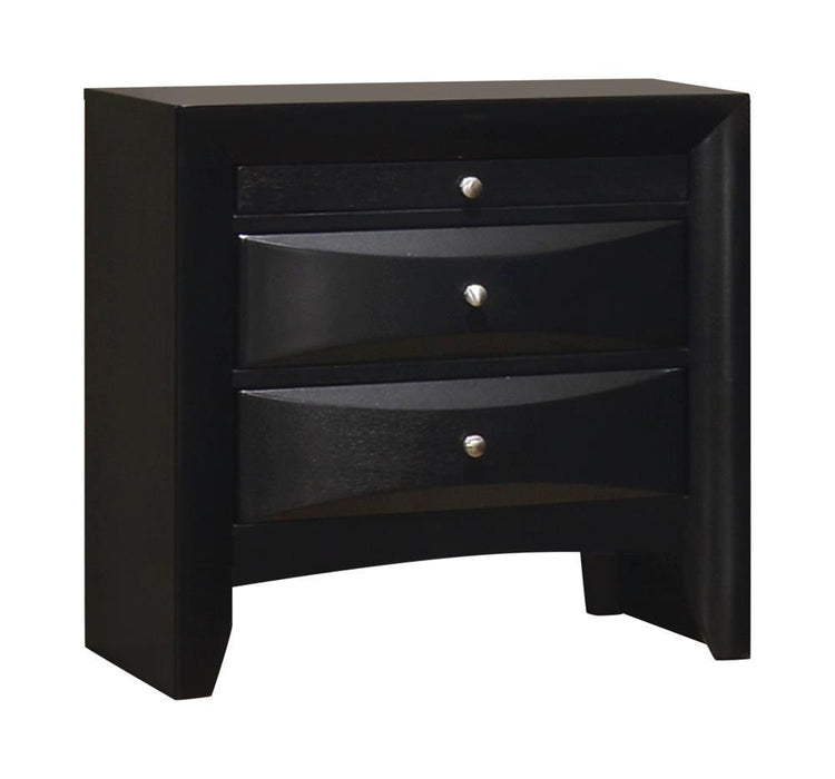 Briana Rectangular 2-drawer Nightstand Black - Tony’s Furniture Store & Linen (GA) - Multi Location