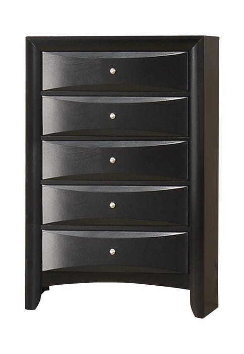 Briana Rectangular 5-drawer Chest Black - Tony’s Furniture Store & Linen (GA) - Multi Location