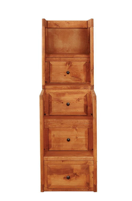 Wrangle Hill 4-drawer Stairway Chest Amber Wash - Tony’s Furniture Store & Linen (GA) - Multi Location