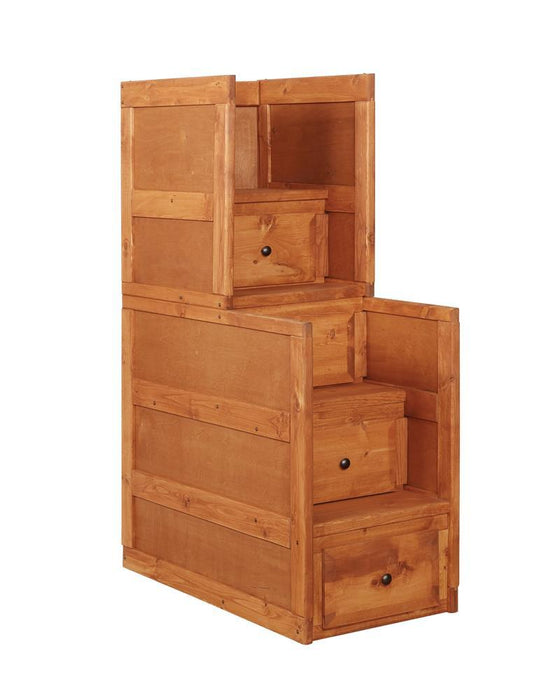 Wrangle Hill 4-drawer Stairway Chest Amber Wash - Tony’s Furniture Store & Linen (GA) - Multi Location