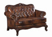Victoria Tufted Back Loveseat Tri-tone and Brown - Tony’s Furniture Store & Linen (GA) - Multi Location