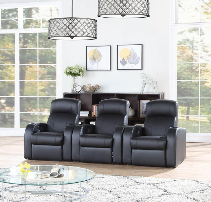 Cyrus Home Theater Upholstered Recliner Black - Tony’s Furniture Store & Linen (GA) - Multi Location